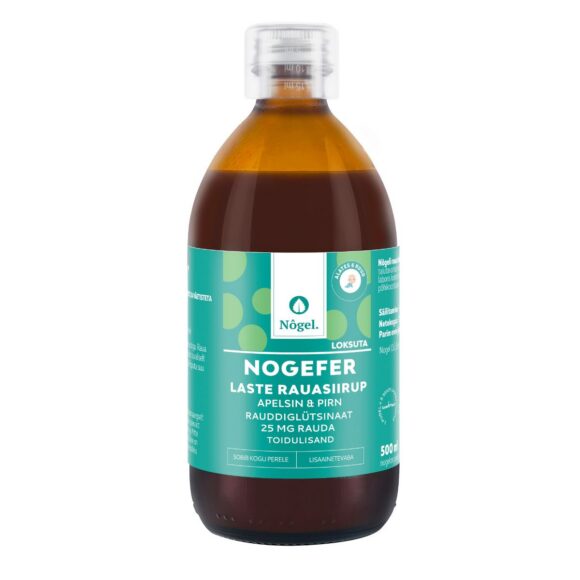 NOGEL NOGEFER dzelzs sīrups ar apelsīnu un bumbieru garšu 50 mg/15 ml, 500 ml