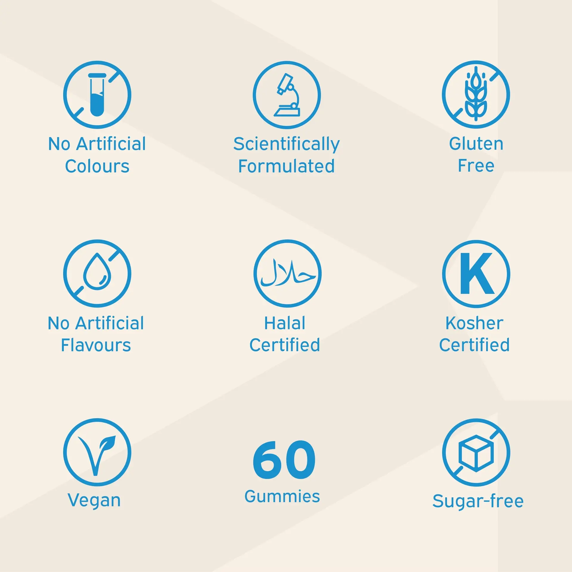 NUTRIBURST Daily Nutrition kolagēna veidošanos veicinošas gumijas ar hialuronskābi un C vitamīnu True Radiance, 60 gab. - Image 2