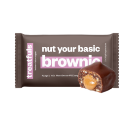 TREATFULS tumšās šokolādes tāfelīte ar braunija pildījumu Nut Your Basic Brownie, 2 × 20 g