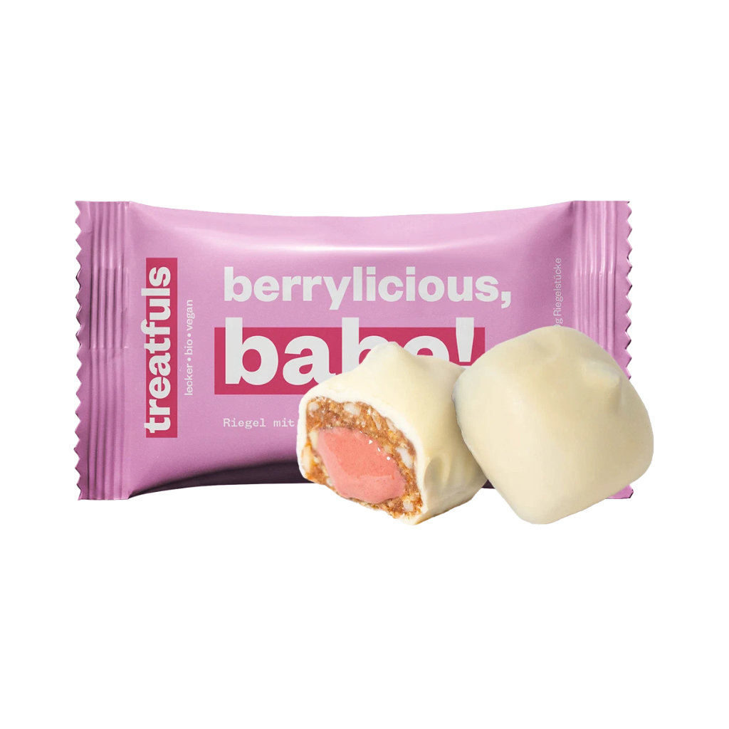 TREATFULS baltās šokolādes tāfelīte ar aveņu pildījumu Berrylicious Babe, 2 × 20 g
