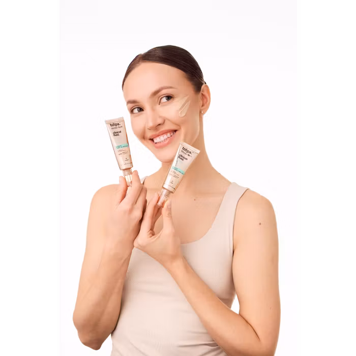 TOŁPA Dermo Face Clinical tonālais krēms pret ādas nepilnībām SPF30 tonī Natural 02, 25 ml - Image 2