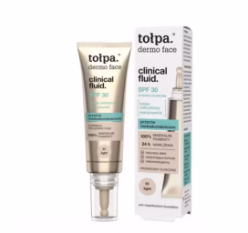 TOŁPA Dermo Face Clinical tonālais krēms pret ādas nepilnībām SPF30 tonī Light 01, 25 ml