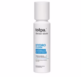 TOŁPA Dermo Shots HYDRO CLEAN mitrinošs sejas attīrošais gels ar hialuronskābi un glicerīnu, 120 ml