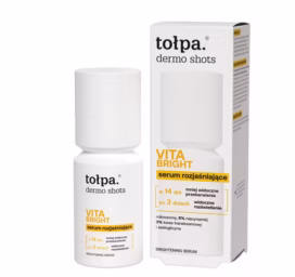 TOŁPA Dermo Shots VITA BRIGHT izgaismojošs serums pigmentācijas plankumiem ar E vitamīnu un 5% niacinamīdu, 50 ml