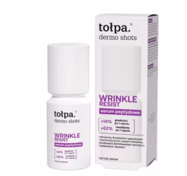 TOŁPA Dermo Shots WRINKLE RESIST sejas serums ādai ar novecošanās pazīmēm ar 6 peptīdu kompleksu, 50 ml