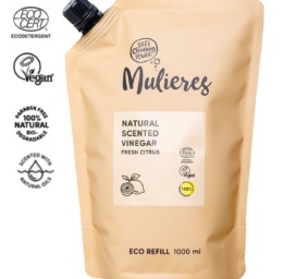 MULIERES dabīgais aromatizētais etiķis ar svaigu citrusaugļu aromātu, uzpildes iepakojums, 1000 ml
