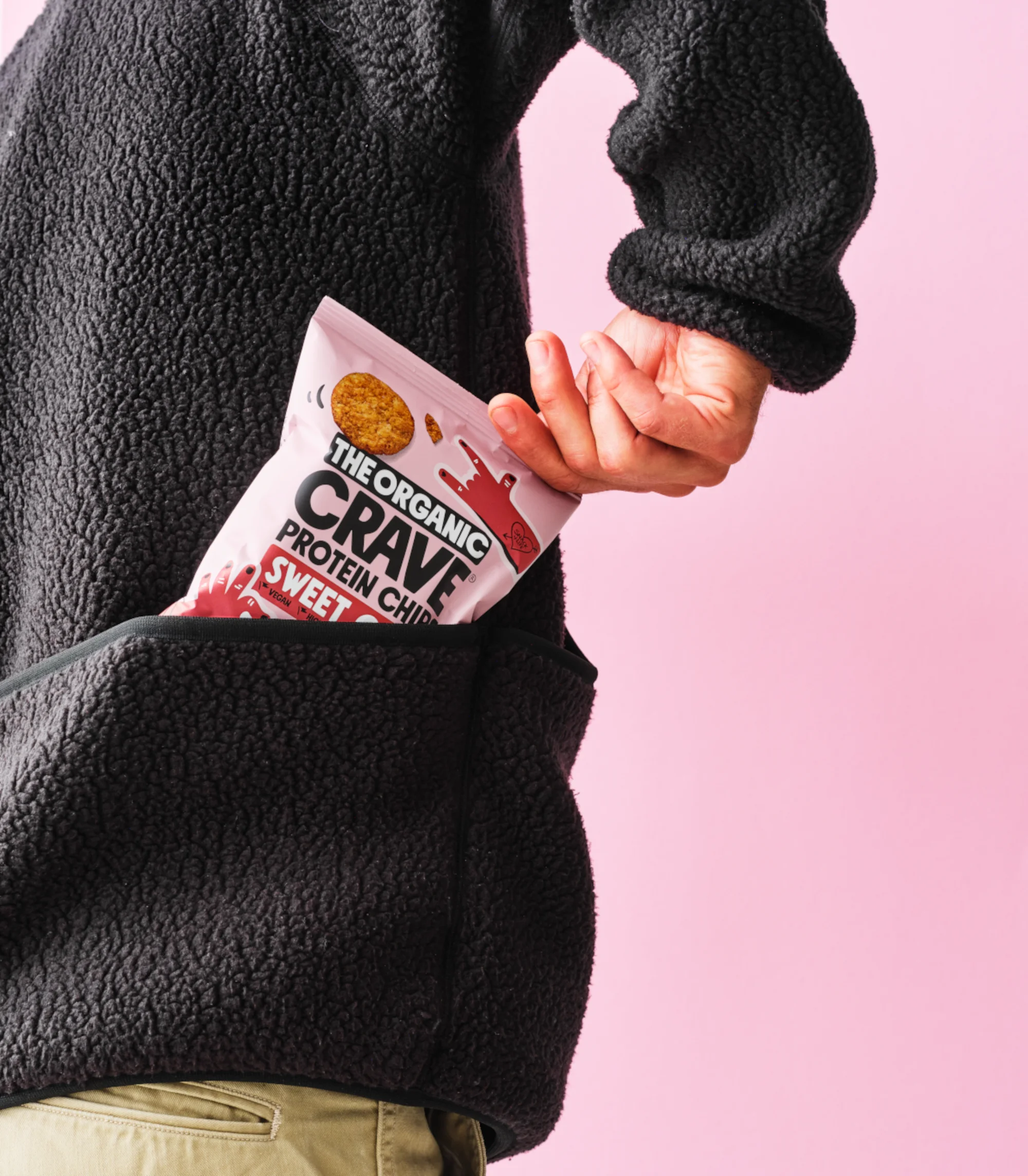 ORGANIC CRAVE bioloģiskie lēcu čipsi ar augstu olbaltumvielu saturu un saldo čili garšu, 75 g - Image 2